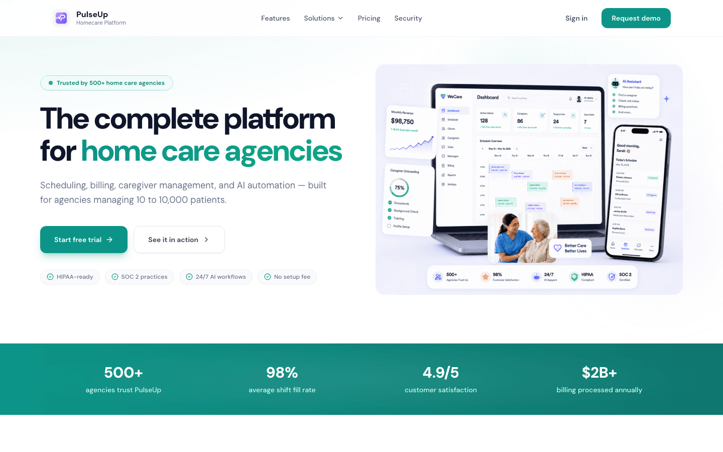 PulseUp Health — AI-native home care operations platform